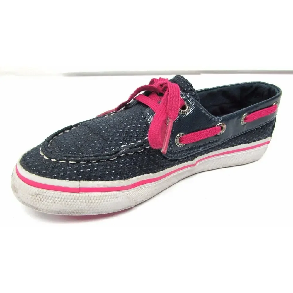 Sperry Top Sider girls youth size 13 kids shoes pink navy blue bahama
